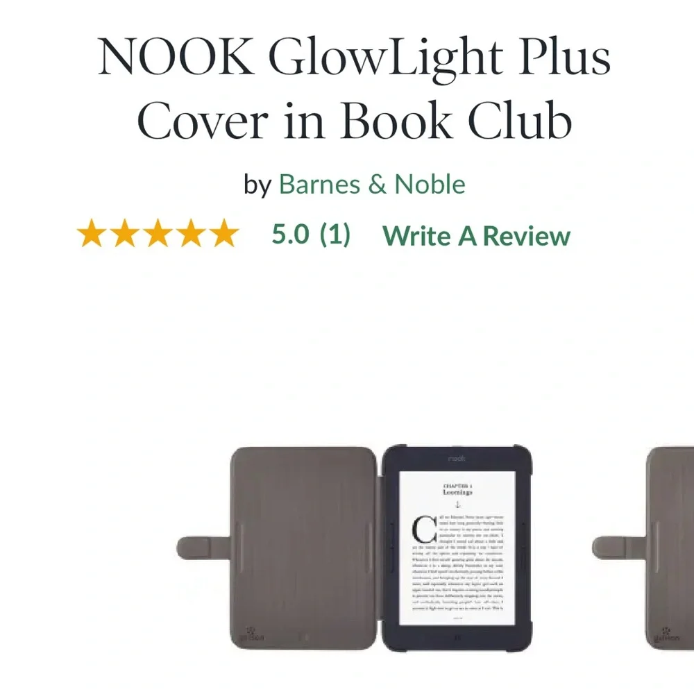 NEW NOOK GlowLight Plus Cover in Book Club